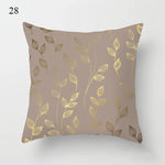 Gold Element Printed Pillowcase – Decorative Sofa and Bed Cushion Cover for Home and Car Decor