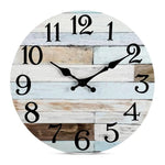 Vintage Wooden Wall Clock – 10-Inch Round Silent Analog Clock