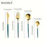 24Pcs Golden Stainless Steel Cutlery Set 