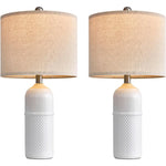  Set of 2 Modern Green Ceramic Table Lamps - 23.75