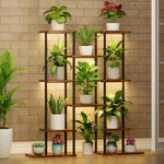 Minimalist Stacked  Indoor Metal Plant Stand with Grow Lights