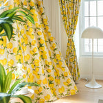 Small Fresh Style Lemon Print Window Screen