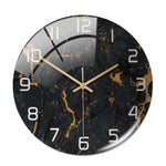 Round Marble Acrylic Wall Clock – Silent Decor for Home & Office