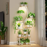 S-Shaped Plant Stand with Grow Lights, Indoor Plant Shelf