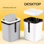 Compact Mini Desktop Waste Bin - Plastic Tabletop Trash Can