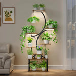 8-Tier Indoor Plant Stand with Grow Lights