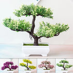 Artificial Bonsai Tree – Small Potted Fake Plant for Home, Office, and Garden Decor