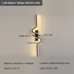 Modern Minimalist LED Strip Wall Light | Bedside Wall Sconce for Bedroom & Living Room