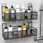 No-Drill Wall-Mount Bathroom Shelf – Shower Shampoo Rack & Condiment Storage Basket