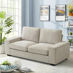 Chenille Loveseat Sofa Couch – Modern Comfy Deep Seat with Removable Cushions