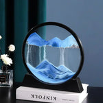 3D Moving Sand Art Glass Hourglass - Deep Sea Sandscape Décor