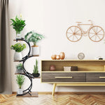 6-Tier S-Shaped Wrought Iron Plant Stand