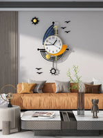 Creative Navigation Sailboat Wall Clock – Modern Decor