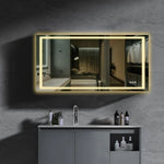 48x24 Inch LED Bathroom Mirror - Large Frameless Smart Mirror