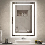 24x36 Inch Backlit Bathroom Vanity Mirror - LED Front Light