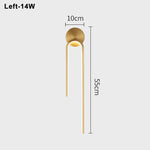 Modern LED Wall Sconce | Indoor Lighting for Bedroom, Living Room, Bedside | Black & Gold Wall Light