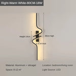 Modern Minimalist LED Strip Wall Light | Bedside Wall Sconce for Bedroom & Living Room