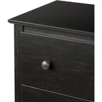 Black 6-Drawer Double Dresser for Bedroom - Wide Chest of Drawers, Traditional Design