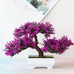 Artificial Bonsai Tree – Small Potted Fake Plant for Home, Office, and Garden Decor