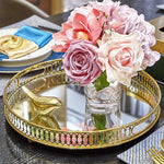 Luxury Gold Crystal Tray - Elegant Organizer for Perfume, Desserts, & Home Decor