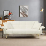 Convertible Futon Sofa Bed with Memory Foam - Stylish & Compact Loveseat