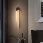 Modern LED Wall Sconce | Indoor Lighting for Bedroom, Living Room, Bedside | Black & Gold Wall Light