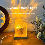 Dynamic Rotating Water Ripple Projector Night Light – 16 Colors Flame Crystal Lamp 