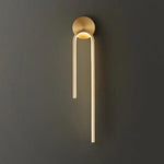 Modern LED Wall Sconce | Indoor Lighting for Bedroom, Living Room, Bedside | Black & Gold Wall Light