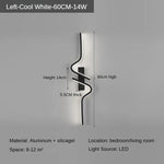 Modern Minimalist LED Strip Wall Light | Bedside Wall Sconce for Bedroom & Living Room