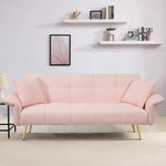 Convertible Futon Sofa Bed with Memory Foam - Stylish & Compact Loveseat