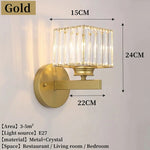 Nordic Simple LED Wall Lamp - Modern Luxury Crystal Sconce for Living Room & Restaurant 