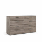 Loft 8-Drawer Double Dresser in Truffle Oak - Modern Vanity Table Bedroom Furniture