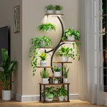 8-Tier Indoor Plant Stand with Grow Lights